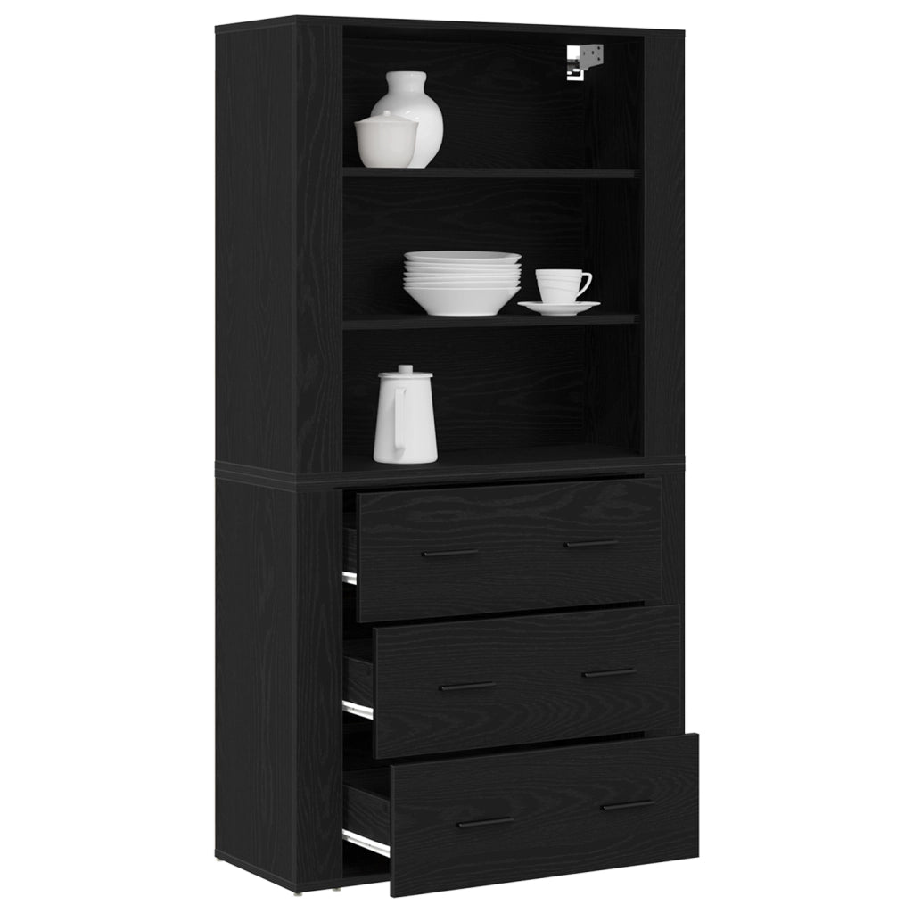 highboard in rovere nero