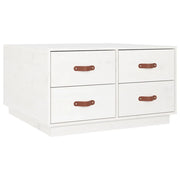 Tavolino da salotto | Tavolino da caff¨¨ | Tavolino da Soggiorno Bianco 80x80x45 cm Legno Massello di Pino