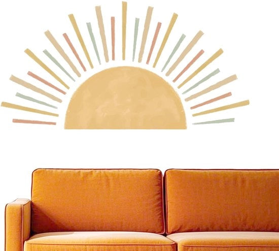 Decorazione per parete con adesivo autoadesivo - Disegno unico per camera da letto e nursery - Dimensioni 108 x 55 cm - Stile boho