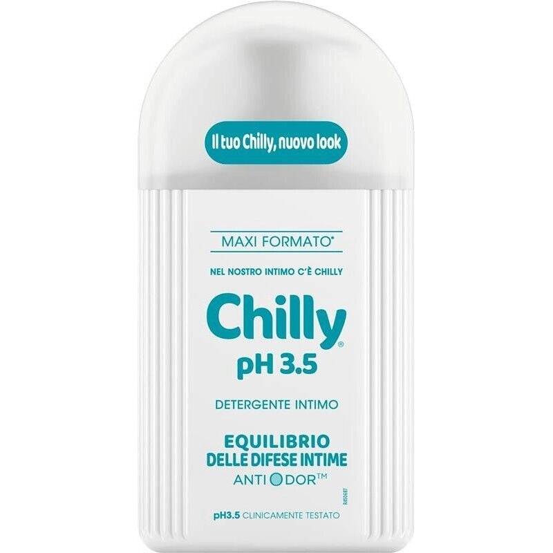 SET 4 CHILLY GEL DETERGENTE INTIMO DA 300ML MAXI NEW  PH 3.5