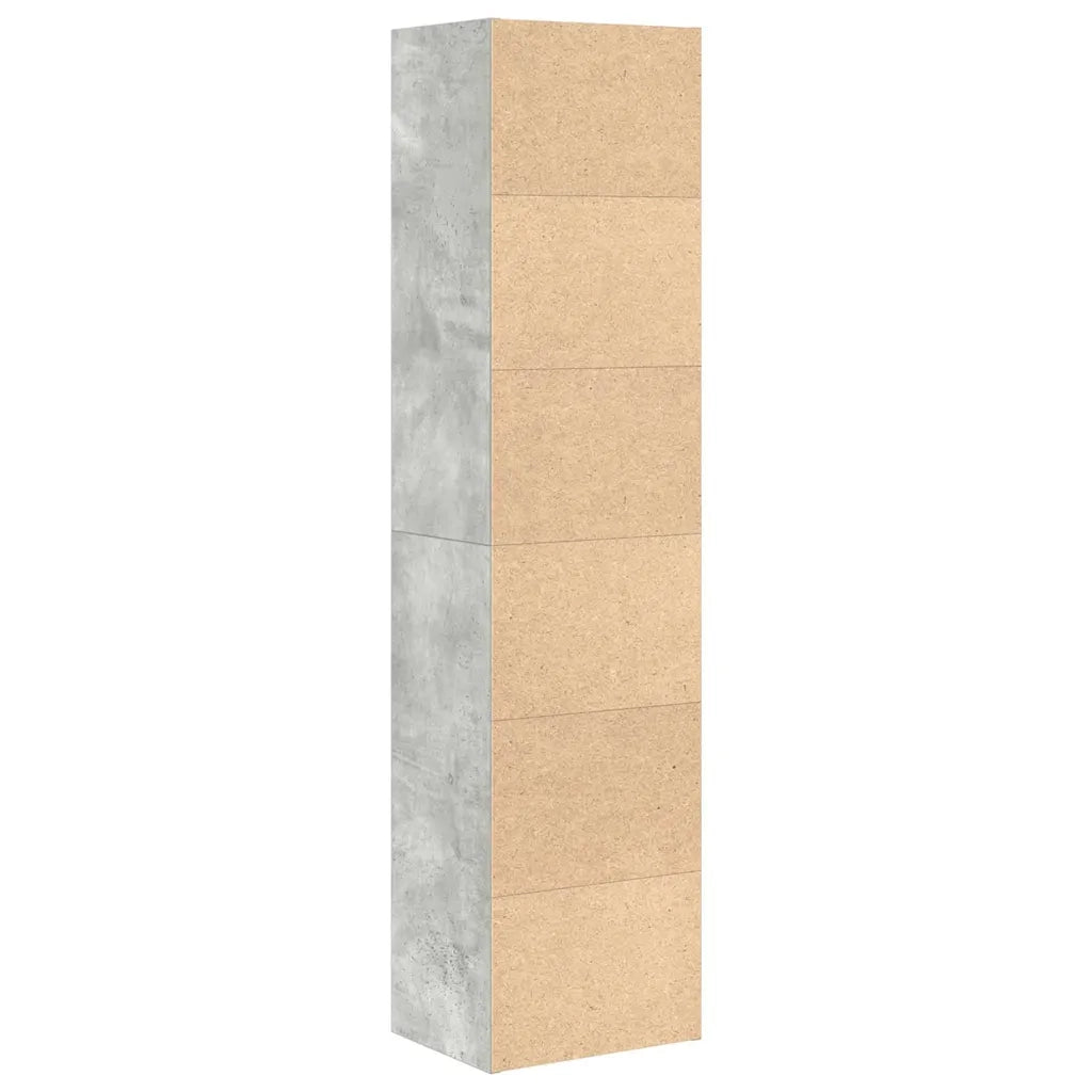 Libreria Grigio Cemento 31x24x127 cm in Legno Multistrato 860349