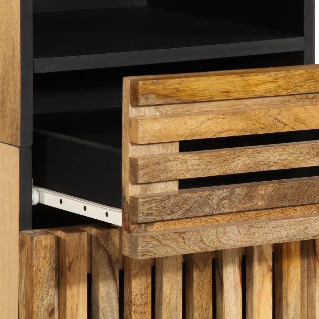 vidaXL Credenza 38x34x160 cm in Legno Massello di Mango Grezzo