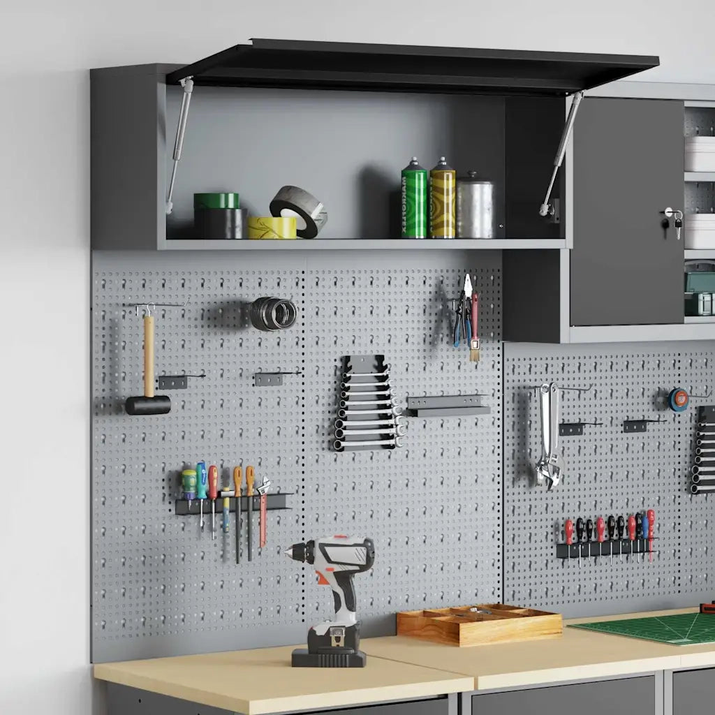 Set di armadi per attrezzi con lo scaffale 3 pz Nero CFW7367108