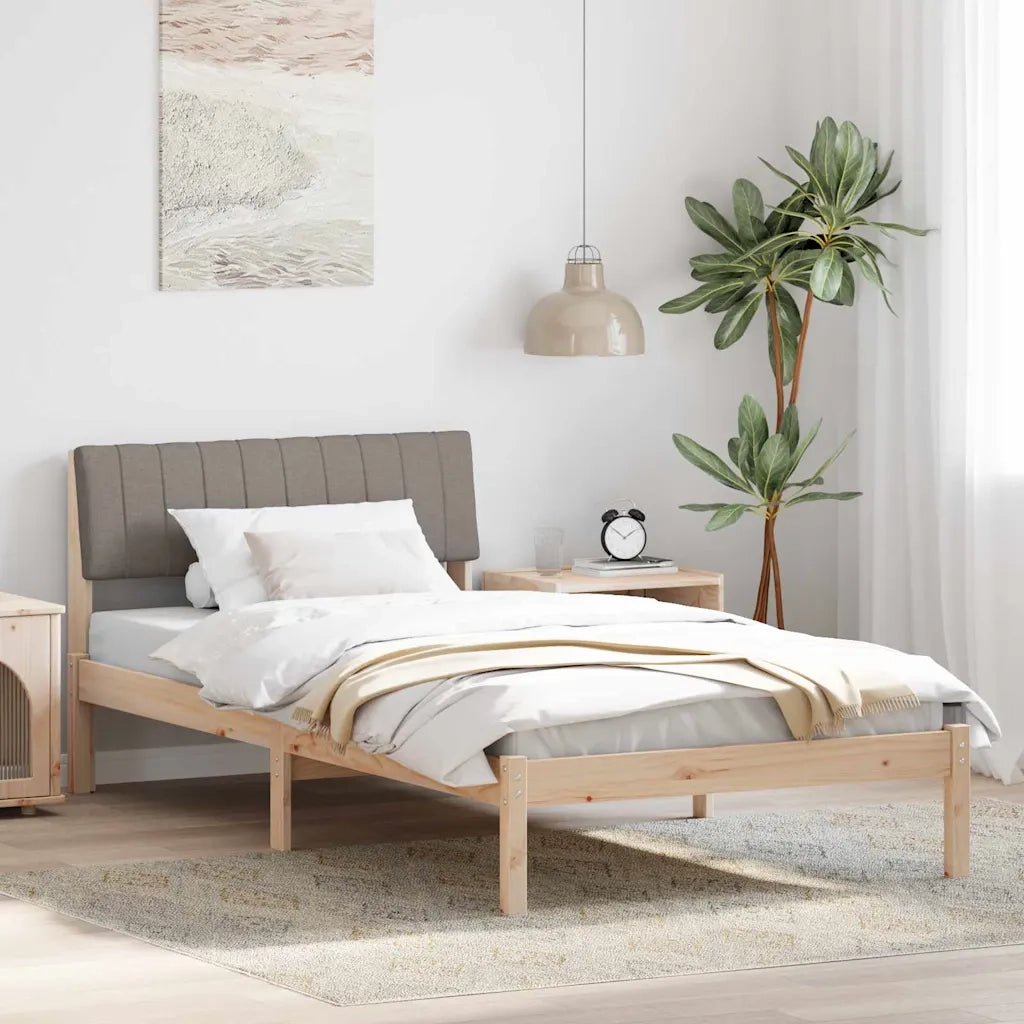 Struttura del letto con testiera-Giroletto con Testiera Marrone e taupe 100 x 200 cm 954762