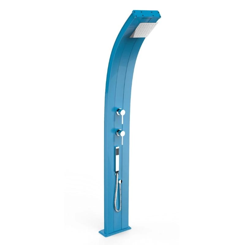 Doccia Solare In Alluminio Dada 40 Litri Con Miscelatore E Doccetta Mobile  Colore Blu Cv-D340/5012