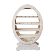 Portabottiglie in legno classico grezzo l.79 p.31 h.123 (1211) - Mobili 2G