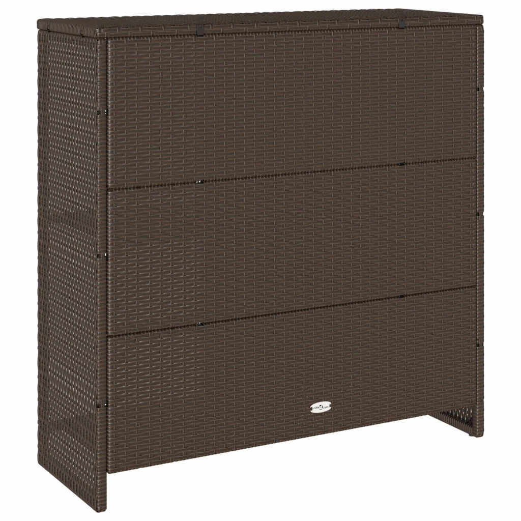 Mobile contenitore rettangolare moderno 100 x 36 x 102 cm pratico stile contemporaneo rattan marrone 02_0058055