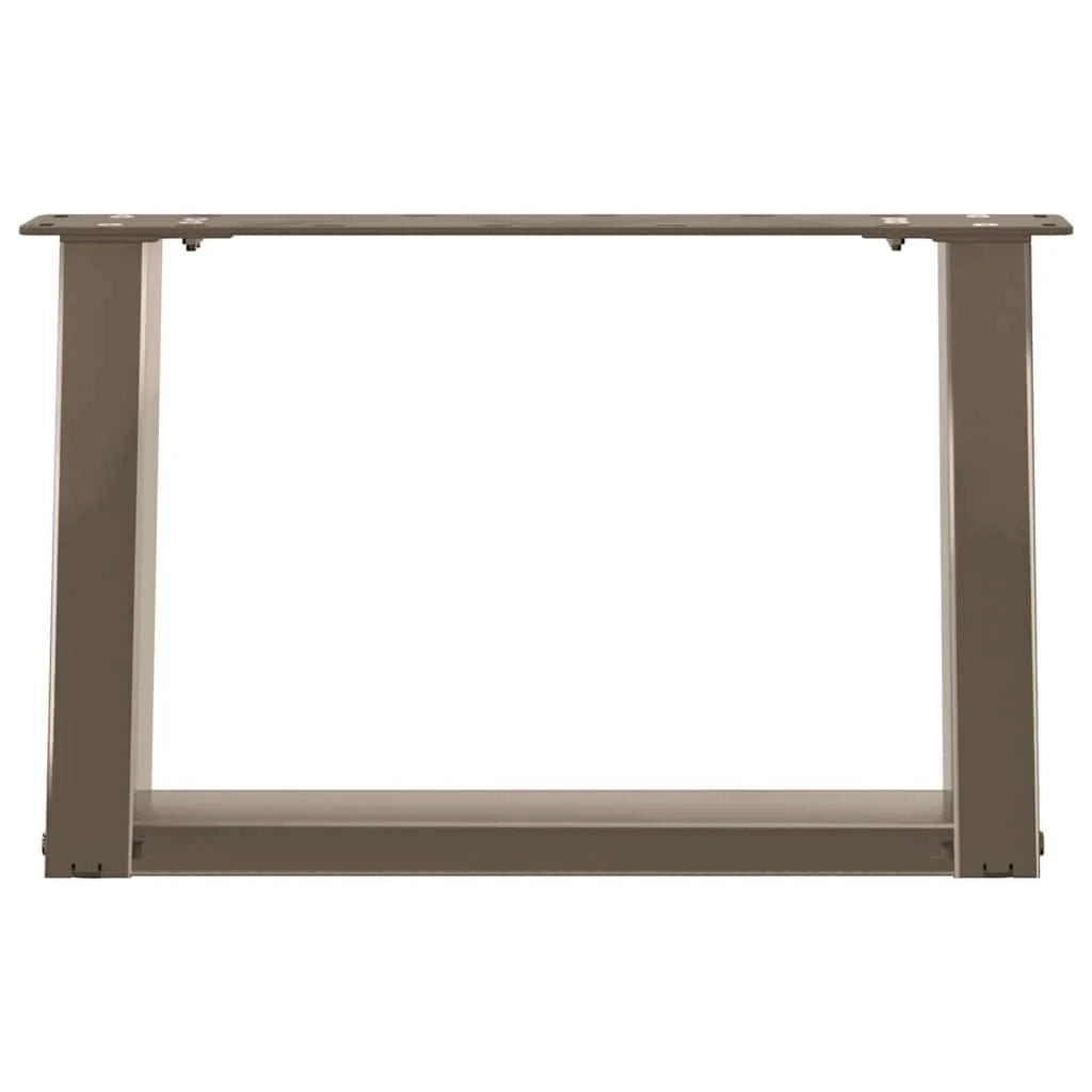 Set di 2 gambe per tavolino da caffè dal design moderno a forma di U angolate 50 x 30-31 cm in acciaio verniciato a polvere naturale 02_0057032