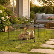 12-piece Pet Cage With Door, Black, 35x35 Cm, Steel