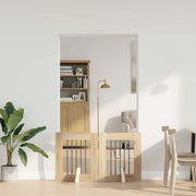Cancello per cani pieghevole con supporti 2 pz Rovere Sonoma 892146
