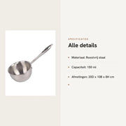 Piatto per Burro in Acciaio Inossidabile - 150 ml - Riscaldatore a Induzione/Gas/Elettrico - Maniglia di Raffreddamento - Spout a Due Versi - Piatto per Burro