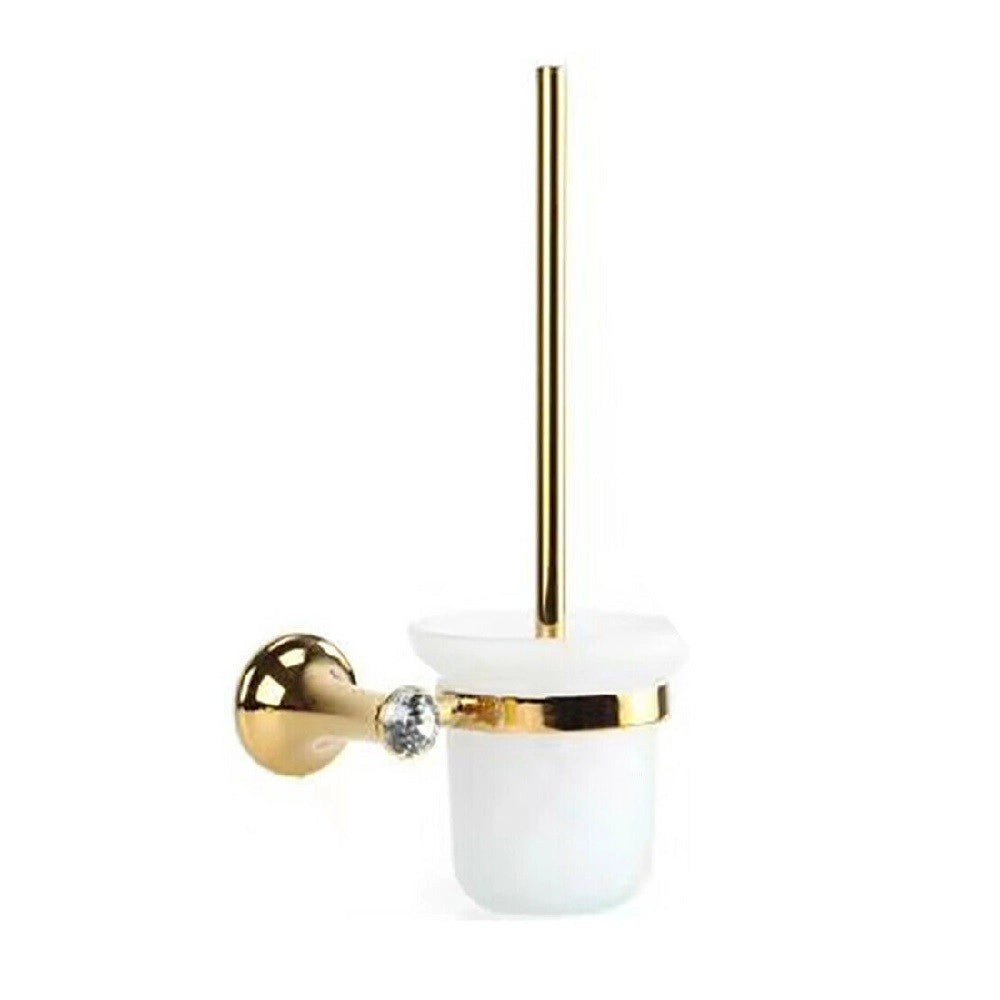 Trade Shop - Portascopino Sospeso Dorato Oro Supporto Casa Arredo Bagno Porta Scopino Dgo-104 -