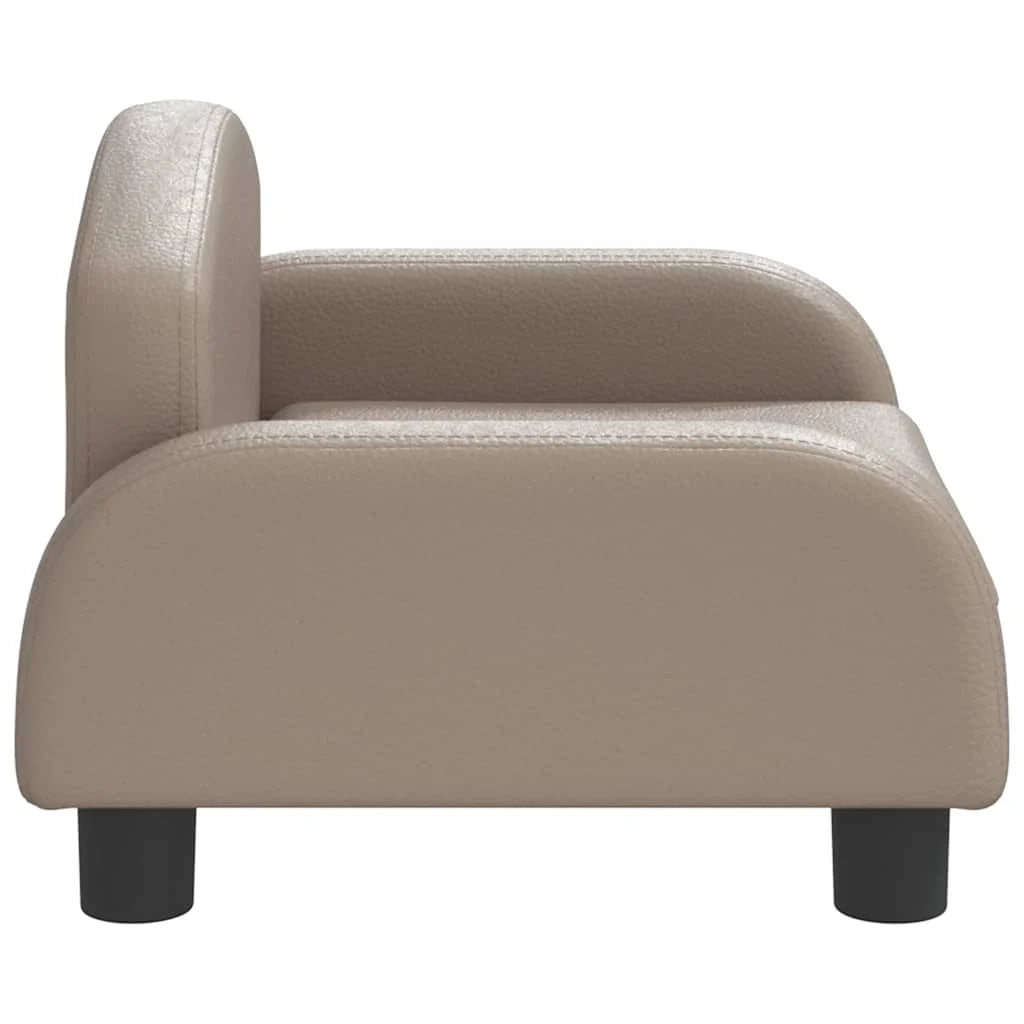 Cuccia per cani comoda cuccia da divano color cappuccino 50 x 40 x 30 cm similpelle marrone 02_0043076