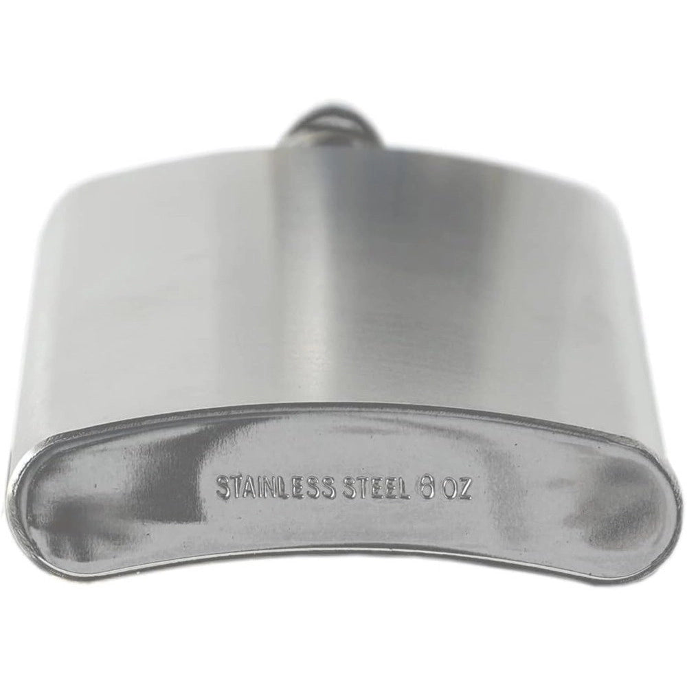 Trade Shop - Fiaschetta Bottiglietta In Acciaio Inox Da 177 Ml 6 Once Tascabile Ergonomico -