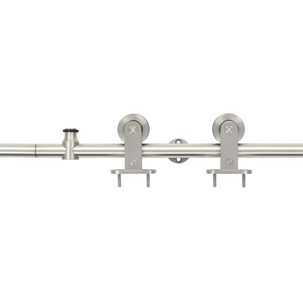Kit Binari Porta Scorrevole 183 cm Acciaio Inossidabile Argento CFW8446583