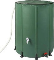Barile Acquasanta Esterno Collapsabile Circa Ø 80 cm Capacità 500 L Con Spillo e Valvola in PVC Verde Scuro