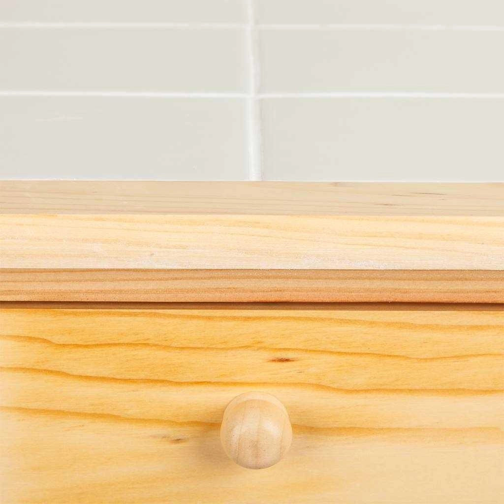Carrello da cucina in legno di pino marrone 47x37x85