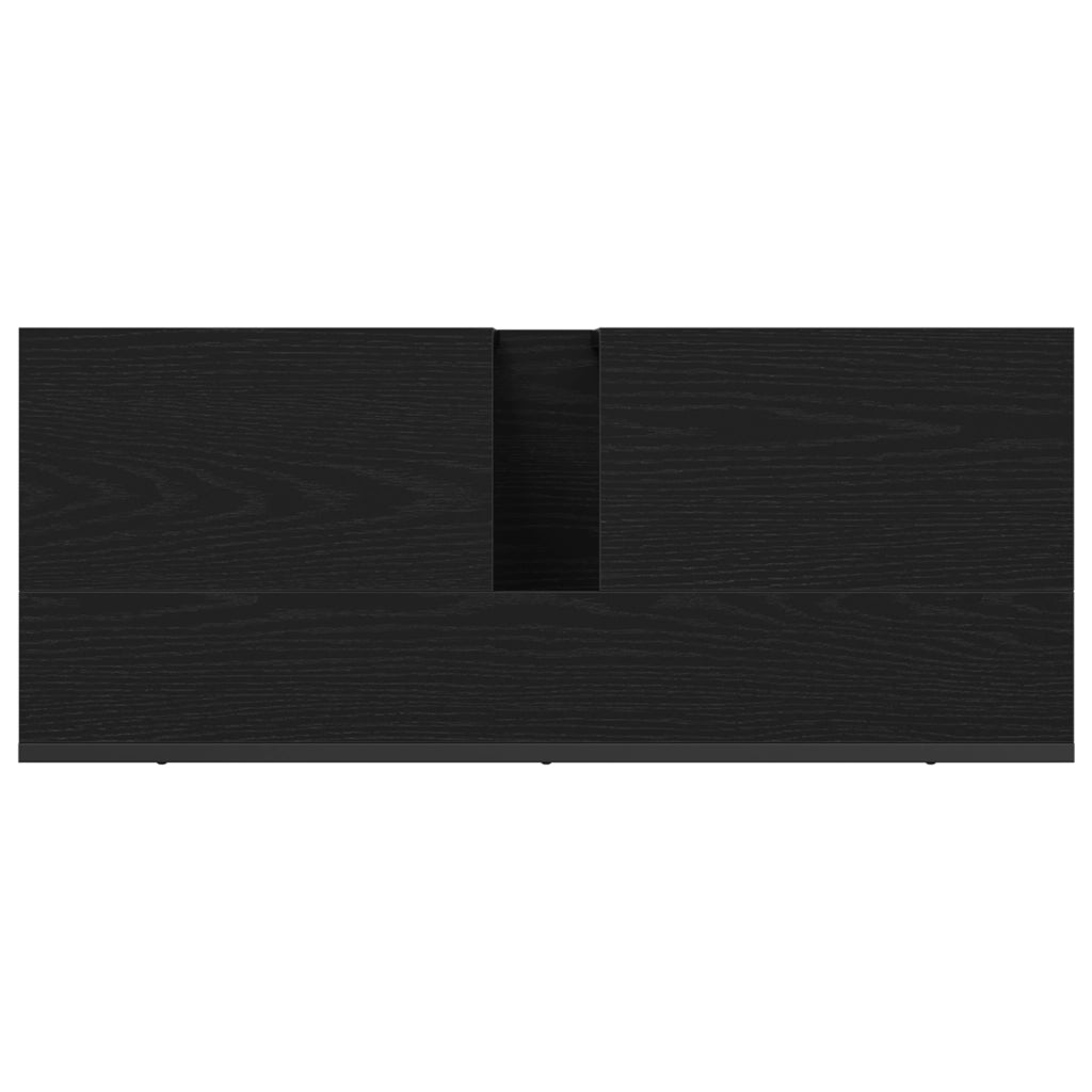 Mobile Porta Lavabo Rovere Nero 80x33x60 cm Legno ingegnerizzato