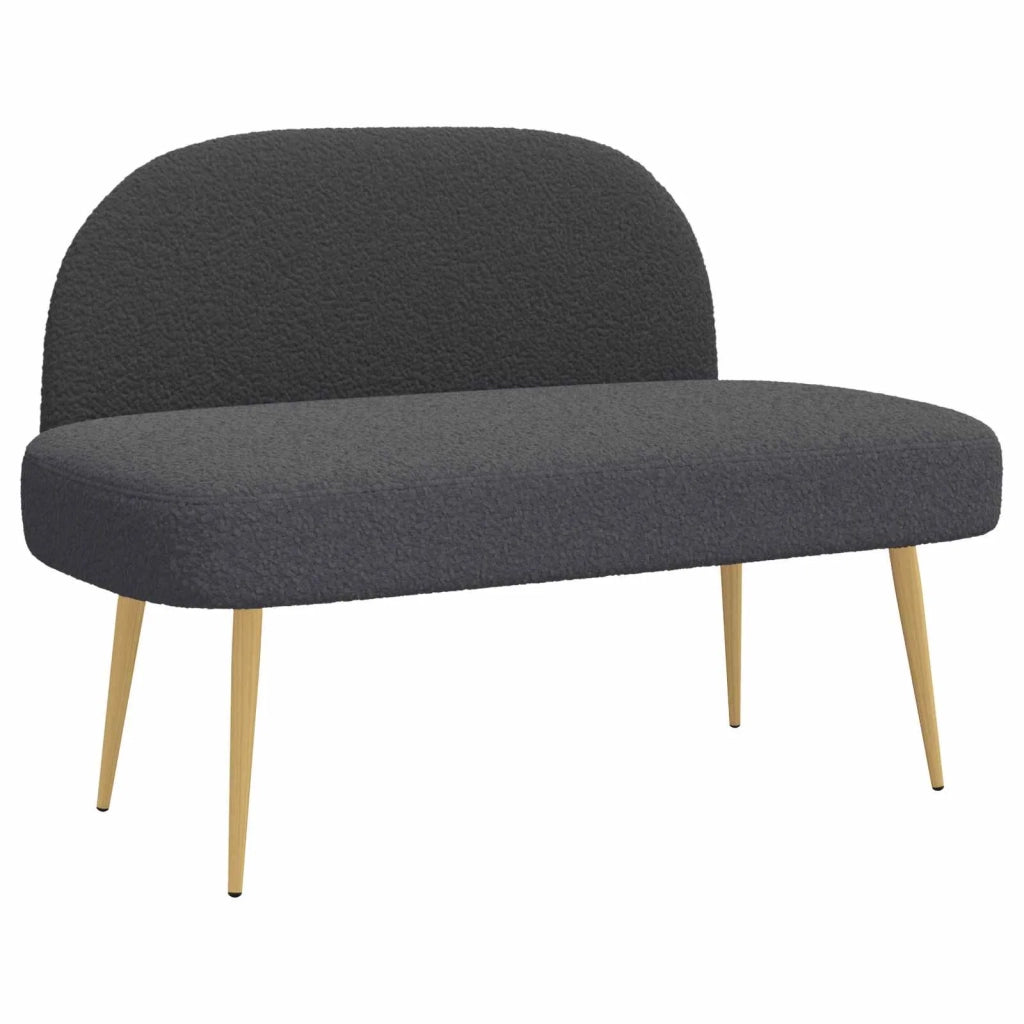 Panchina imbottita con schienale Grigio scuro 110 x 60 x 76 cm 42040773