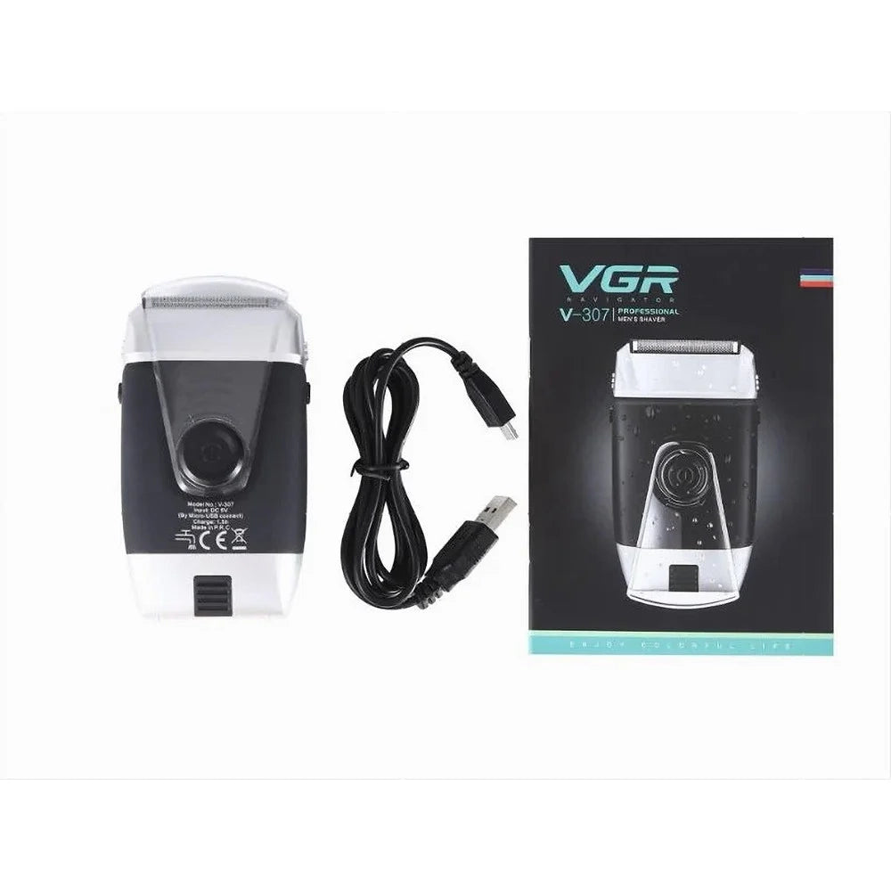 Trade Shop - Rasoio Professionale Barber Vgr V-307 Shaver Usb Rasatura A Pelle -