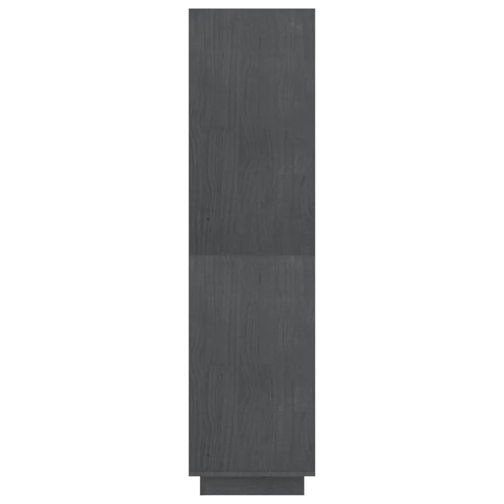 Libreria/Divisorio Grigio 80x35x135 cm Legno Massello di Pino 810891
