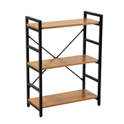 Libreria 3 ripiani 60x28xh83,5 cm in Metallo e Legno Achille Naturale