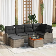 Set Divano da Giardino con cuscino 7 pcs Grigio polyrattan 3347601