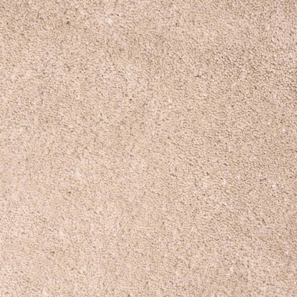 Tappeto in lana beige 140 cm tuftato a mano rotondo design decorativo