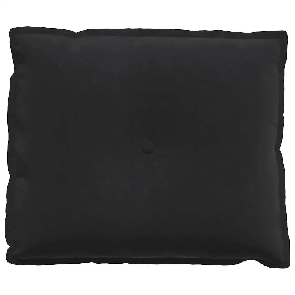 Cuscino per Schiena Nero 60 x 50 cm Tessuto in Cords 42014681