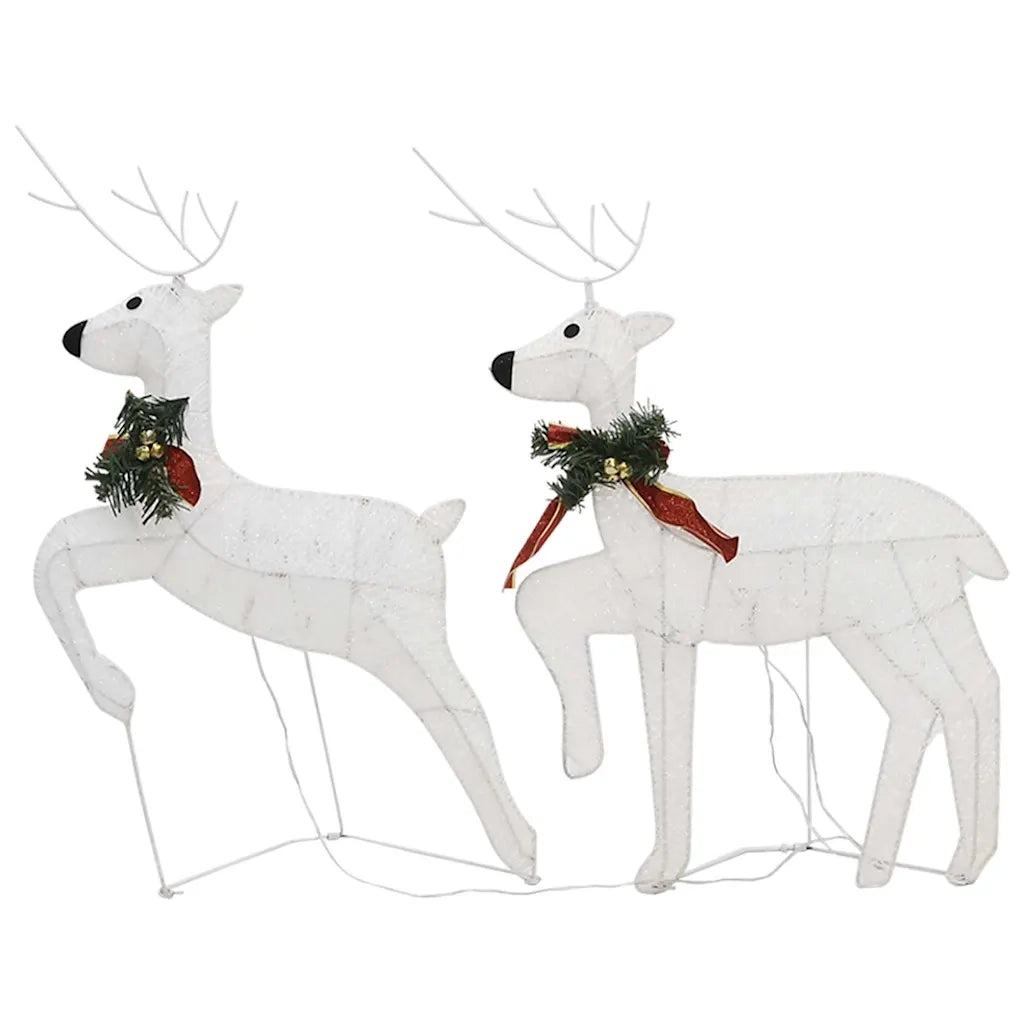 Renne e Slitta di Natale Decorazione Esterni 100 LED Bianco 3100432