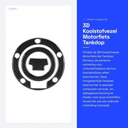 Tankpad 3D a Koolstofvezel - Stickers per Moto - Protezione dal Carburante - Ultra-scivoloso - Facile da Applicare - Nessun Danno all'Osservabile - Sticker per Tank