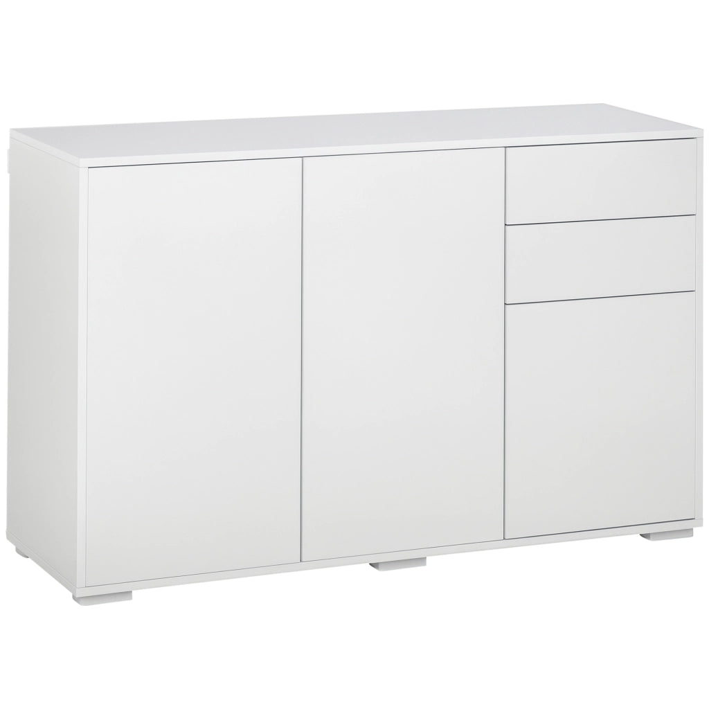 Cassettiera Sideboard ¨C zephmum ¨C 2 cassetti, bianco, 117x36x74