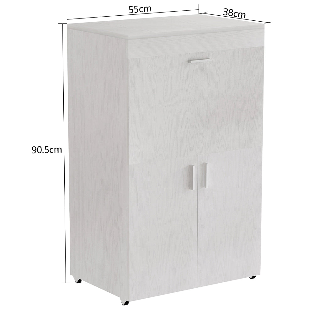 Mobile Asse da Stiro a Scomparsa Salvaspazio Bianco Frassinato 55x38x90.5 cm