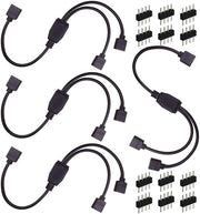 Cavo di divisione LED a 4 poli - 30 cm - Nero