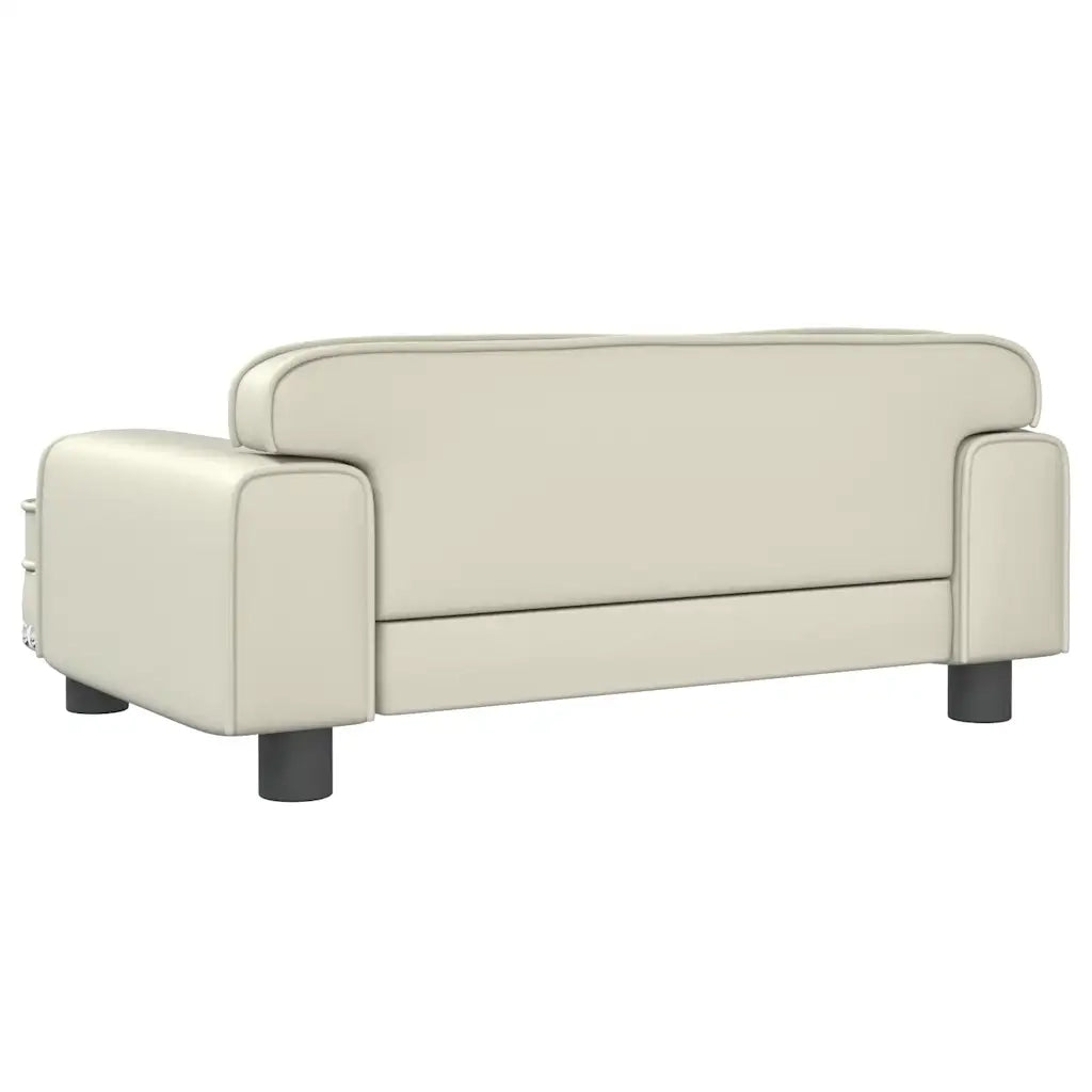 Lettino per Cani Crema 70x45x30 cm in Similpelle