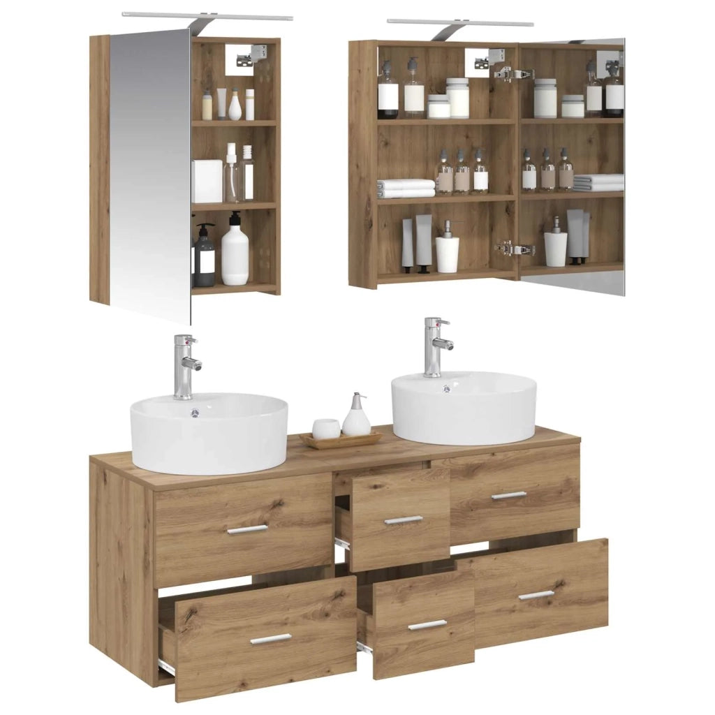 Set di mobili per il bagno 5 pcs Rovere Artigianale 3406918
