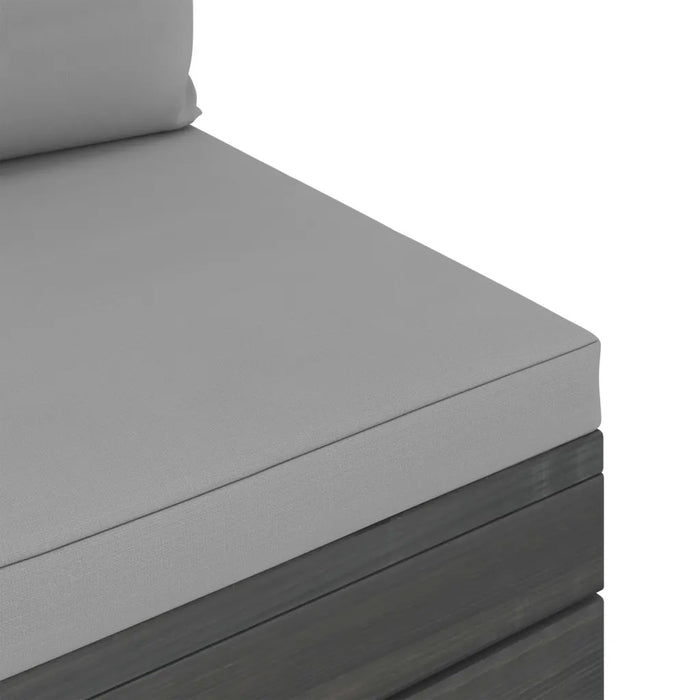 Set Divani da Giardino su Pallet 2 pz con Cuscini Massello Pino 3061660