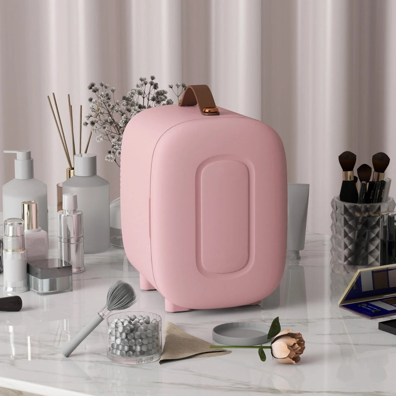 Mini frigorifero/frigoriferino per cosmetici, capacit¨¤ 4 litri, 20,3 x 26,3 x 28 cm, rosa