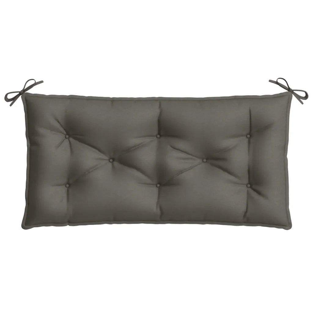Cuscino Panca Giardino Grigio Scuro MÃ©lange 100x50x7 cm Tessuto