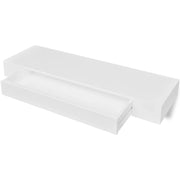 Mensola/mobiletto di design da parete in MDF bianco con 1 cassetto per DVD/libri 2702114/2