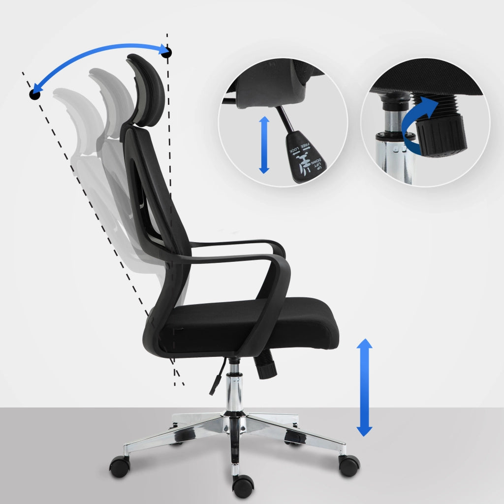 Sedia da ufficio Kanab nero