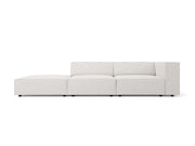 Cosmopolitan Design - Divano sinistro "Arendal" 4 posti in ciniglia grigio chiaro 