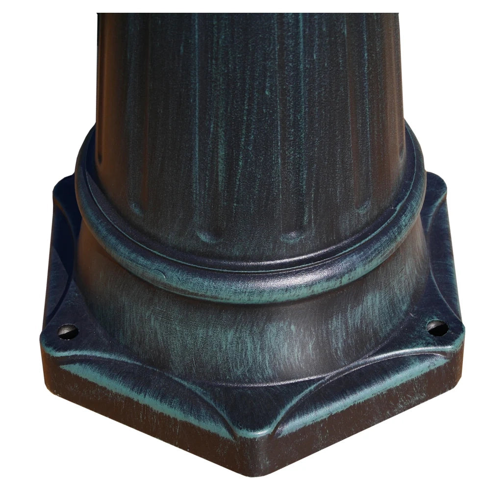 Lampada da terra doppia per esterni 230 cm luce decorativa nero verde 2402087/2