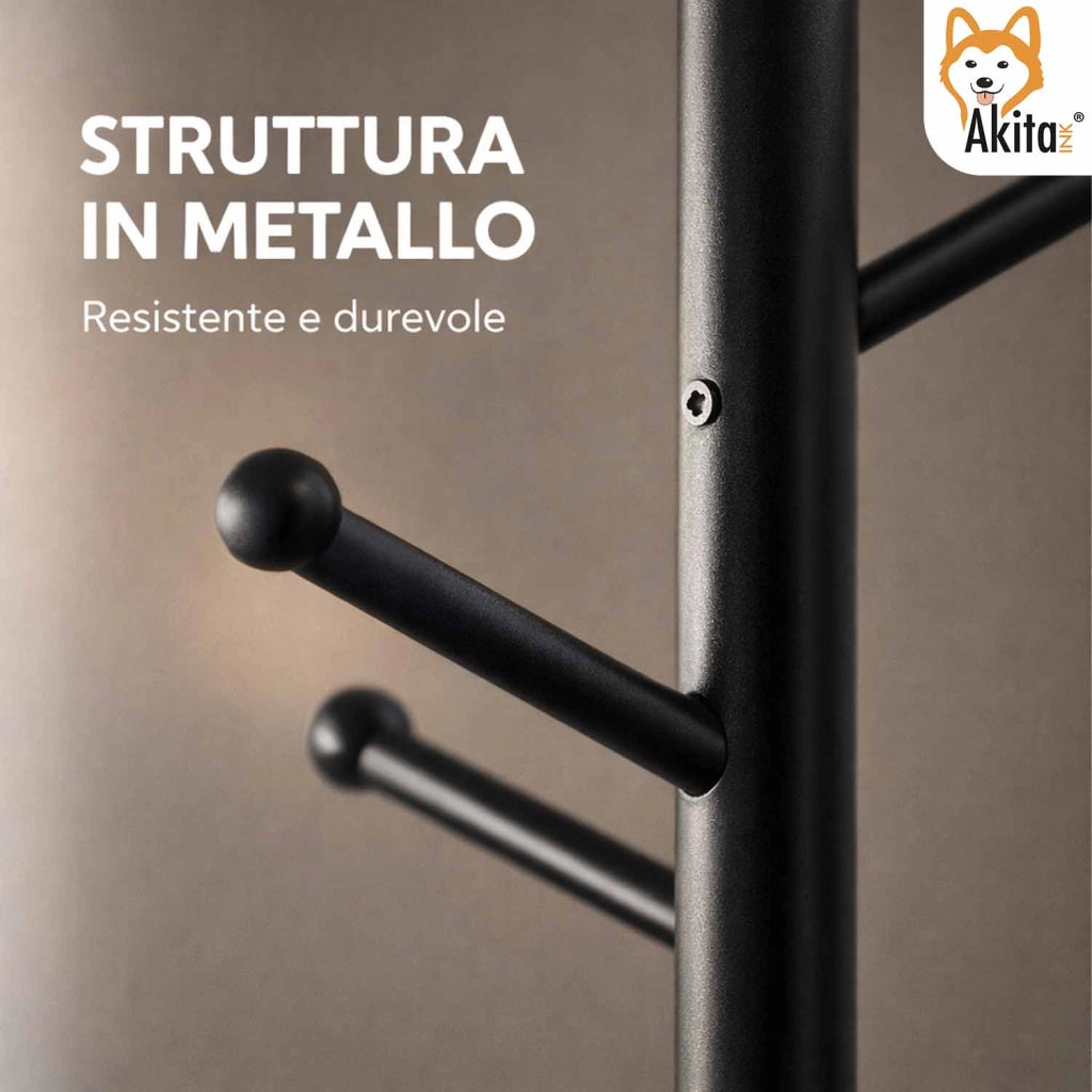 Akitaink Attaccapanni Terra 8 Ganci Base MDF Nero