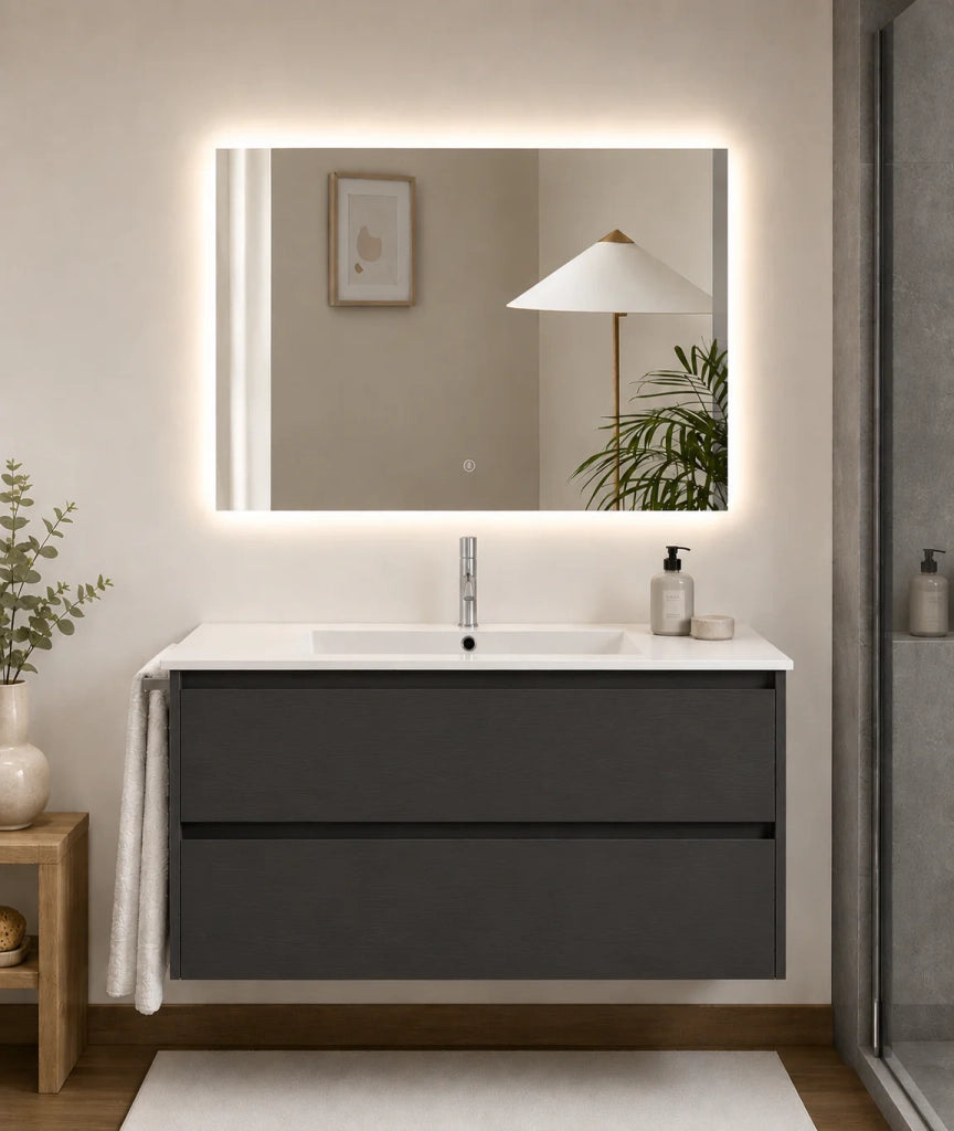 Mobile bagno con lavabo ORIGENBATH IBIZA senza specchio 100x45 cm grafite