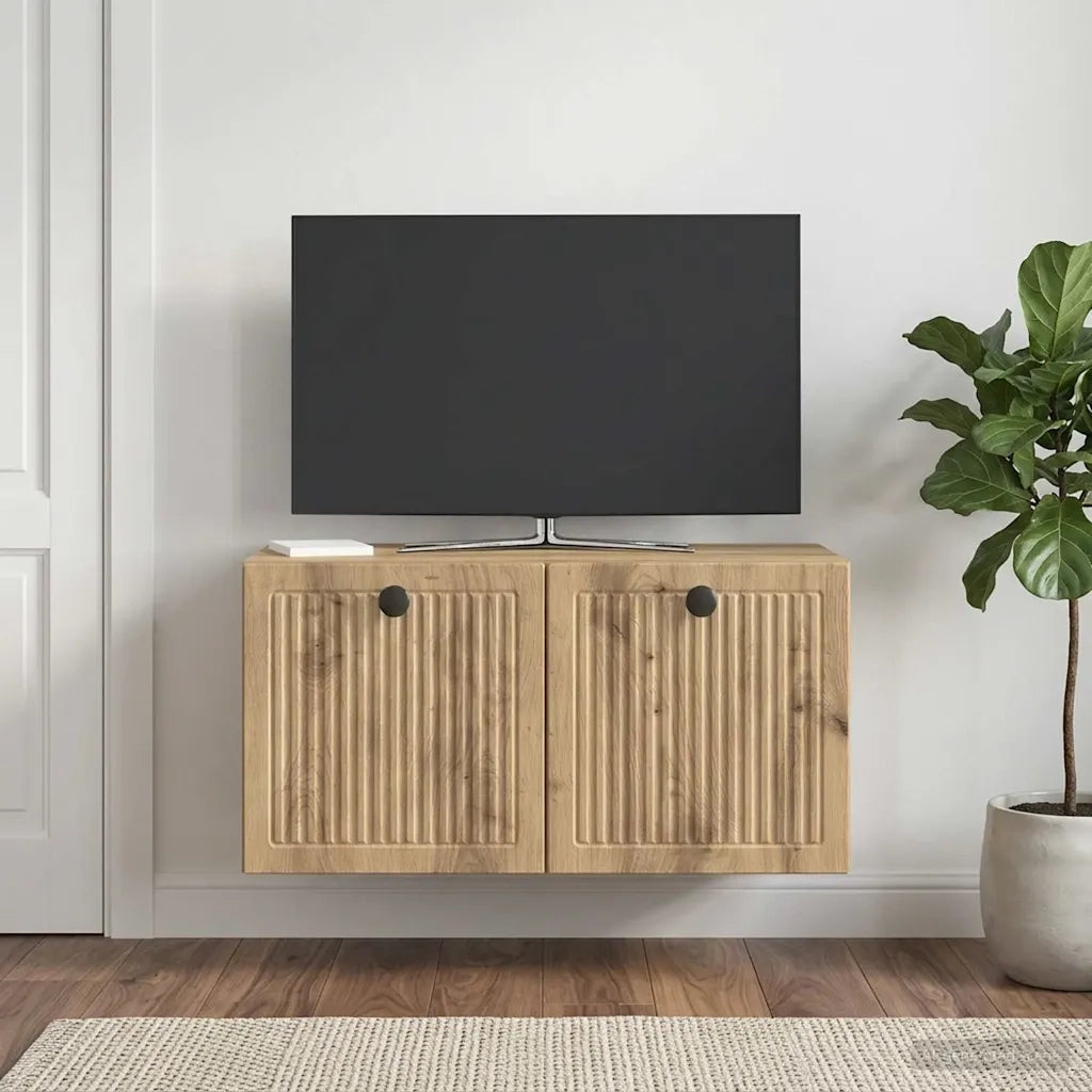 Mobile Porta TV da Muro Rovere Artigianale 59,5 x 31 x 30 cm 898034