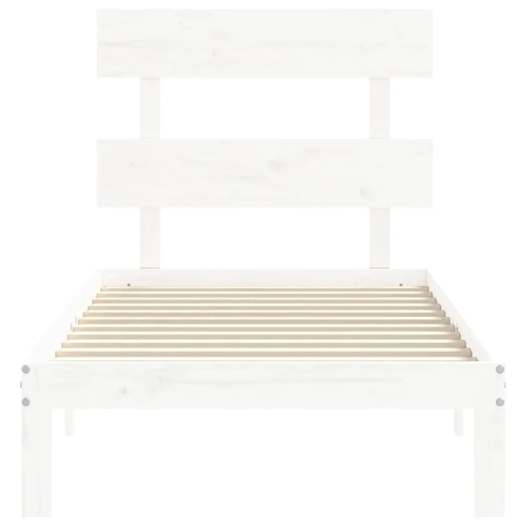 Giroletto senza Materasso Bianco 90x200 cm Legno Massello Pino 3193517