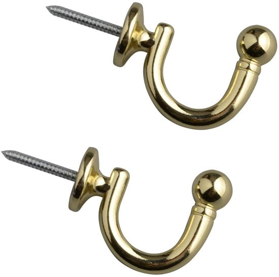 Supporto per tenda - Alta qualità zinco - Set a 2 pezzi - Color oro