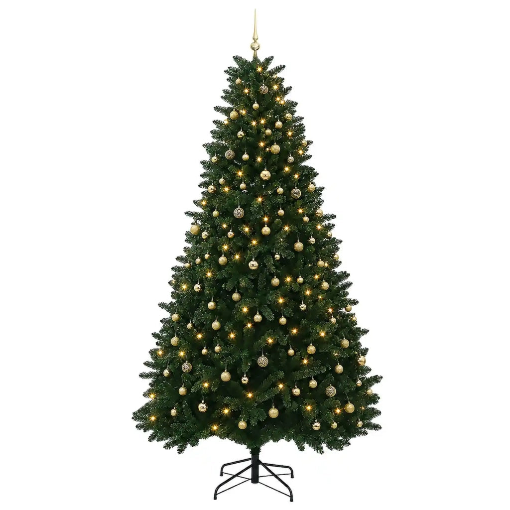 Albero di Natale artificiale verde medio con palline 300 cm 3467342