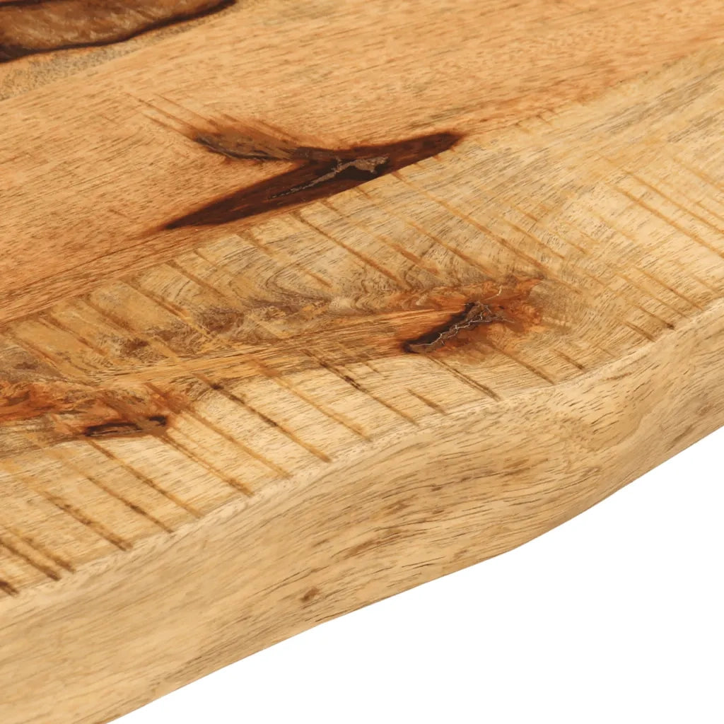 Piano Tavolo 70x40x2,5 cm Bordi Vivi Legno di Mango Grezzo 370345